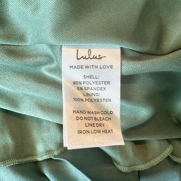 Lulus Exceptional Drama Sage Green Satin Lace-Up Pleated Maxi Dress - Picture 6 of 10